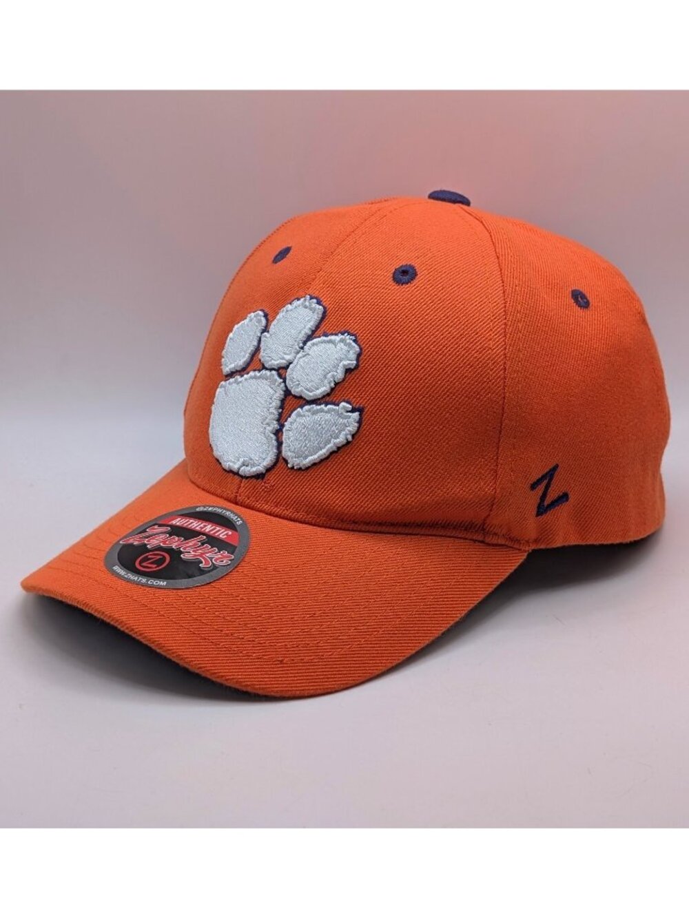 Clemson Tigers Zephyr Orange White Blue Hat Cap Paw Print Adjustable NCAA  NEW